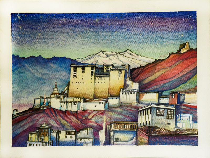 Night sky over Leh, Ladakh